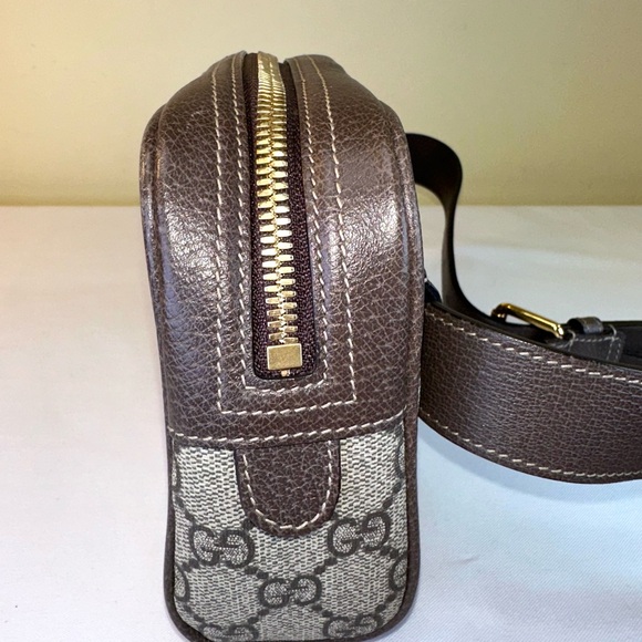 Gucci GG Supreme Monogram Ophidia Belt Bag & Leather Sz 85/34 Italy box dustbag - Picture 8 of 16
